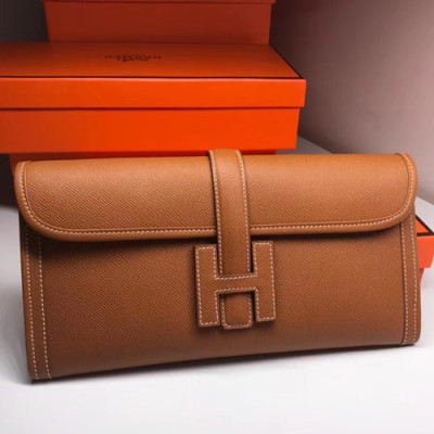 Hermes Jige EpsomLeather Clutch Bag ,29cm - 에르메스 지제 엡송 레더 여성용 클러치백 HERB0059,29cm,브라운