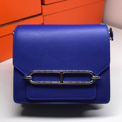 Hermes Roulis Swift Leather Shoulder Bag ,19cm - 에르메스 룰리스 스위프트 레더 여성용 숄더백 HERB0176,19cm,블루