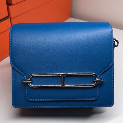 Hermes Roulis Swift Leather Shoulder Bag ,19cm - 에르메스 룰리스 스위프트 레더 여성용 숄더백 HERB0184,19cm,블루