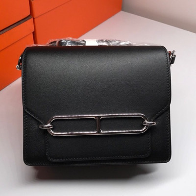 Hermes Roulis Swift Leather Shoulder Bag ,19cm - 에르메스 룰리스 스위프트 레더 여성용 숄더백 HERB0185,19cm,블랙