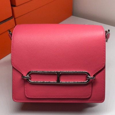 Hermes Roulis Swift Leather Shoulder Bag ,19cm - 에르메스 룰리스 스위프트 레더 여성용 숄더백 HERB0186,19cm,핑크