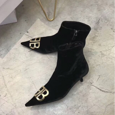 Balenciaga 2018 hound tooth Ankle Boots - 발렌시아가 하운드 투스 앵글부츠 Bal0095x.Size(225 - 250)블랙