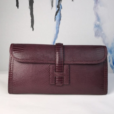 Hermes Lizard Leather Clutch Bag ,29cm - 에르메스 리저드 레더 여성용 클러치백 HERB0226,29cm,레드