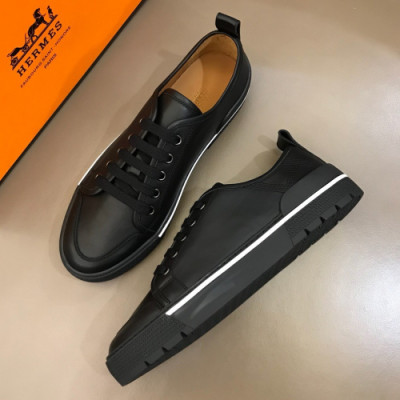 Hermes 2018 Mens Leather Sneakers - 에르메스 남성 레더 스니커즈 Her0053x.Size(240 - 270)블랙