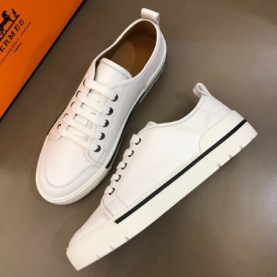 Hermes 2018 Mens Leather Sneakers - 에르메스 남성 레더 스니커즈 Her0054x.Size(240 - 270)화이트