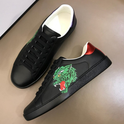 Gucci 2018 Mens Leather Sneakers - 구찌 남성 신상 가죽 스니커즈 Guc0428x.Size(240 - 275)블랙