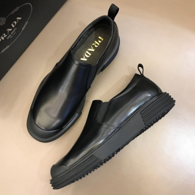 Prada 2018 Mens Leather Loafer  - 프라다 남성 레더 로퍼 Pra0331x.Size(240 - 270)블랙