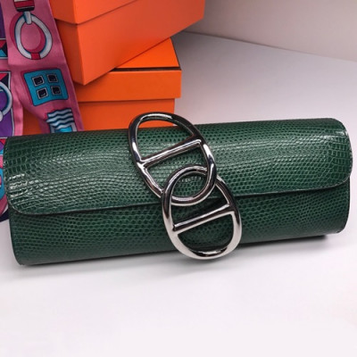 Hermes Egee Lizard Leather Clutch Bag  - 에르메스 에게 리저드 레더 여성용 클러치백 HERB0384,그린