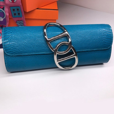 Hermes Egee Lizard Leather Clutch Bag  - 에르메스 에게 리저드 레더 여성용 클러치백 HERB0386,블루