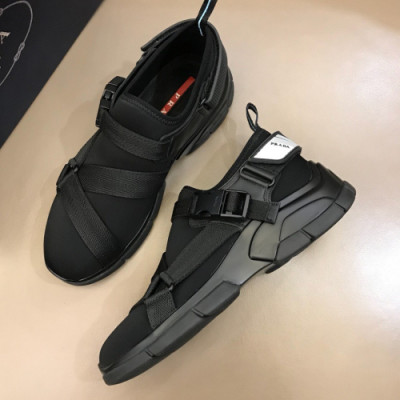 Prada 2018 Mens Leather Running Shoes - 프라다 남성 레더 런닝화 Pra0334x.Size(245 - 270)블랙
