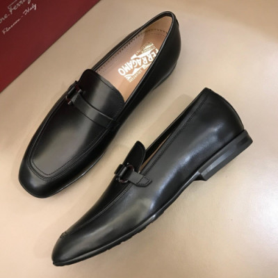 Ferragamo 2018 Mens Strap Leather Loafer - 페레가모 남성 스트랩 레더 로퍼 Fer0071x.Size(240 - 265)블랙