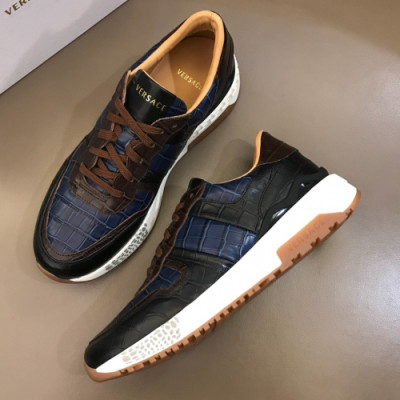 Versace 2018 Mens Leather Sneakers - 베르사체 남성 레더 스니커즈 Ver0087x.Size (240 - 270)블루