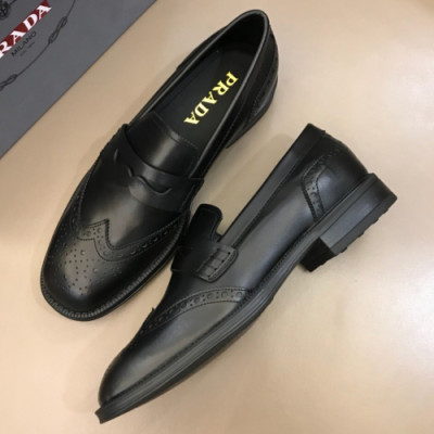 [커스텀급] Prada 2018 Mens Leather Loafer  - 프라다 남성 레더 로퍼 Pra0339x.Size(240 - 265)블랙