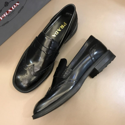 [커스텀급] Prada 2018 Mens Leather Loafer  - 프라다 남성 레더 로퍼 Pra0340x.Size(240 - 265)블랙유광