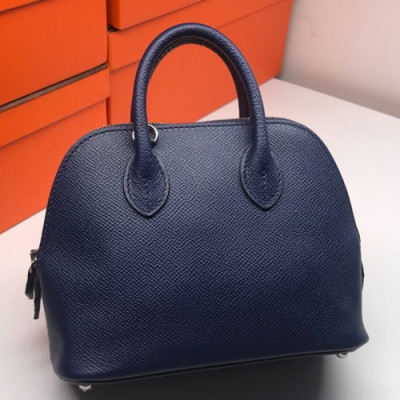 Hermes Mini Bolide Epsom Leather Tote Bag ,18cm - 에르메스 미니 볼리드 엡송 레더 여성용 토트백 HERB0397,18cm,네이비