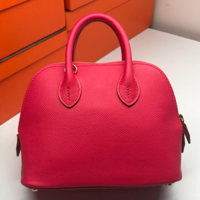 Hermes Mini Bolide Epsom Leather Tote Bag ,18cm - 에르메스 미니 볼리드 엡송 레더 여성용 토트백 HERB0398,18cm,핑크