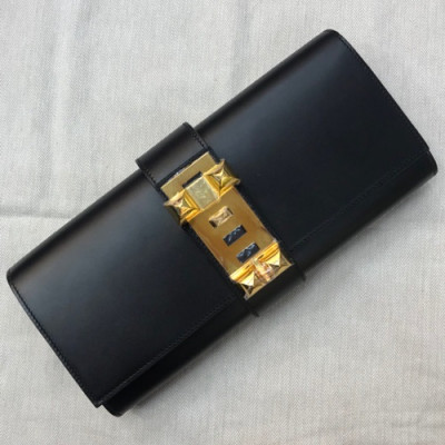 Hermes Medor Box Leather Clutch Bag ,29cm - 에르메스 메도르 복스 레더 여성용 클러치백 HERB0421,29cm,블랙(금장)