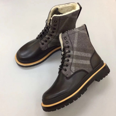 Burberry 2018 Mens Leather Ankle Boots - 버버리 남성 레더 앵클 부츠 Bur0337x.Size(240 - 270)그레이