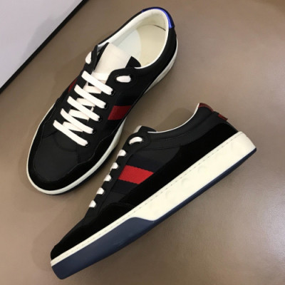 [1:1] Gucci 2018 Mens Leather Sneakers - 구찌 남성 신상 가죽 스니커즈 Guc0440x.Size(240 - 275).블랙