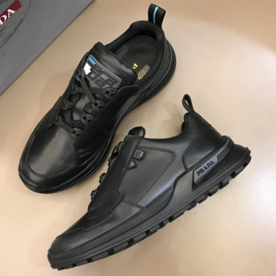 Prada 2018 Mens Leather Running shoes - 프라다 남성 레더 런닝화 Pra0357x.Size(240 - 275)블랙