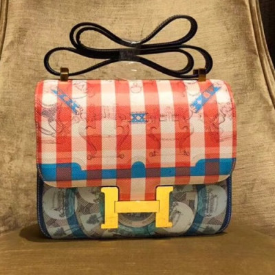 Hermes Constance Epsom Leather Shoulder Bag,24cm - 에르메스 콘스탄스 엡송 레더 여성용 숄더백 HERB0494, 24cm,레드