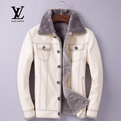 [미러급] Louis Vuitton 2018 Mens Leather Jacket - 루이비통 남성 신상 레더 자켓 Lou0630x.Size(M - 3XL)화이트