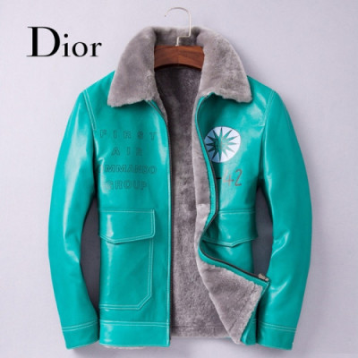 [미러급] Christian Dior 2018 Mens Leather Jacket - 크리스챤 디올 남성 신상 레더 자켓 Dio0089x.Size(M - 3XL)그린