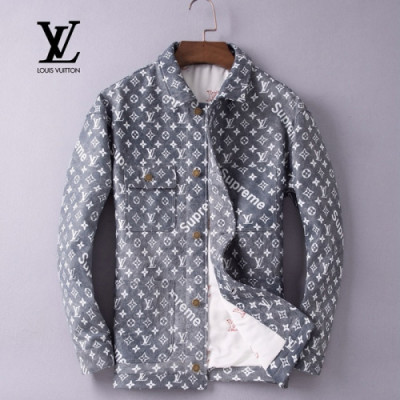 [미러급] Louis Vuitton 2018 Mens Leather Jacket - 루이비통 남성 신상 레더 자켓 Lou0631x.Size(M - 3XL)그레이
