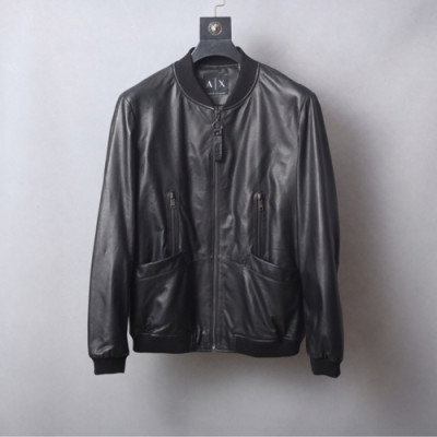 [1:1] Armani 2018 Mens Leather Jacket - 알마니 남성 레더 자켓 Arm0115x.Size(S - 3XL)블랙