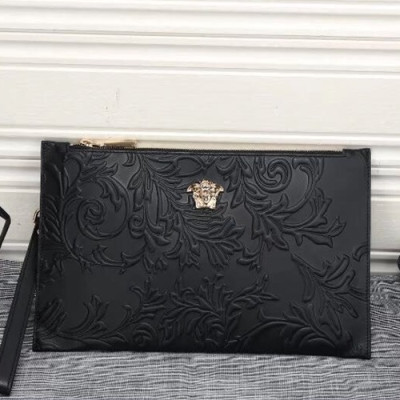 Versace Leather Clutch Bag,28CM - 베르사체 레더 남성용 클러치백 ,VERB0004,28CM,블랙