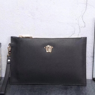 Versace Leather Clutch Bag,28CM - 베르사체 레더 남성용 클러치백 ,VERB0005,28CM,블랙