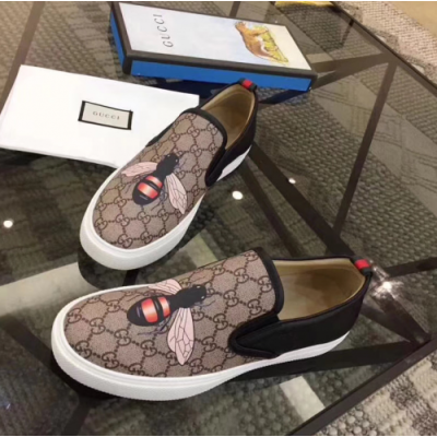 Gucci 2018 Mens Honeybee Slip-on Beige -구찌 꿀벌 슬립온 Guc0475x.Size (240 - 290) 베이지