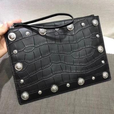Versace Leather Clutch Bag,28CM - 베르사체 레더 남성용 클러치백 ,VERB0009,28CM,블랙