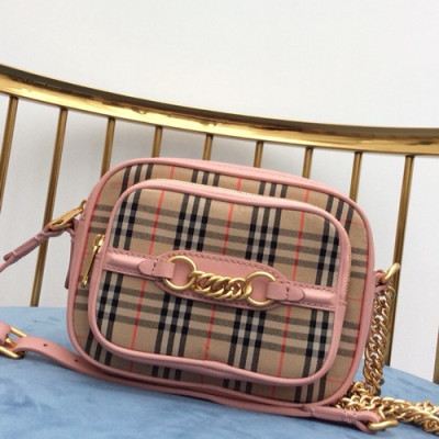 Burberry 2019 Leather Camera Shoulder Bag ,19.5CM - 버버리 2019 레더 남여공용 카메라 숄더백,BURB0056 ,19.5cm,핑크