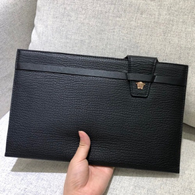 Versace Leather Clutch Bag,29CM - 베르사체 레더 남성용 클러치백 ,VERB0021,29CM,블랙