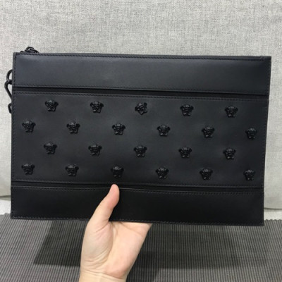 Versace Leather Clutch Bag,30.5CM - 베르사체 레더 남성용 클러치백 ,VERB0022,30.5CM,블랙