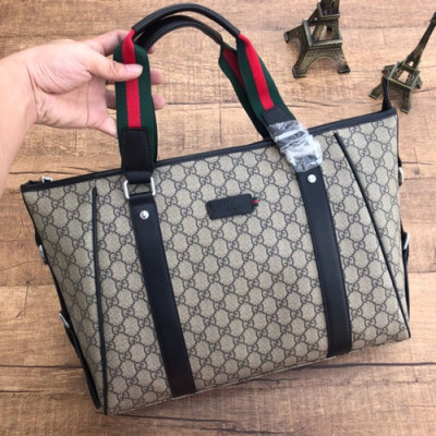 Gucci 2018 Leather Tote Bag ,45CM - 구찌 2018 레더 남성용 토트 여행용 가방,GUB0231 ,45cm,베이지