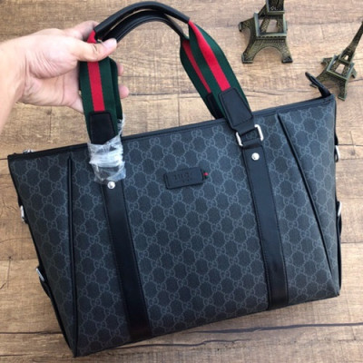 Gucci 2018 Leather Tote Bag ,45CM - 구찌 2018 레더 남성용 토트 여행용 가방,GUB0232 ,45cm,블랙