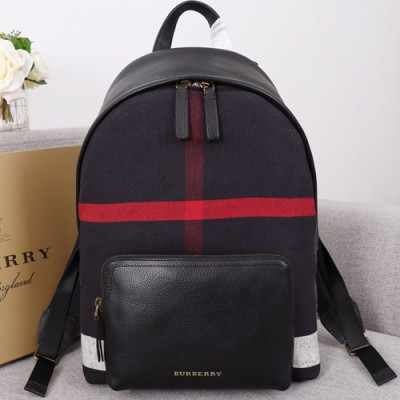 Burberry Canvas Back Pack , 40cm - 버버리 캔버스 남여공용 백팩 ,BURB0070,40cm,네이비+블랙