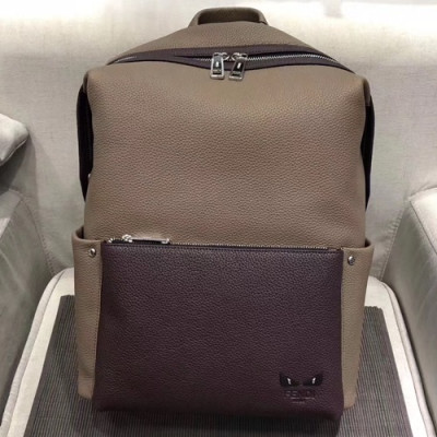 Fendi Leather Back Pack ,40CM - 펜디 레더 남성용 백팩  FENB0070,40CM,브라운