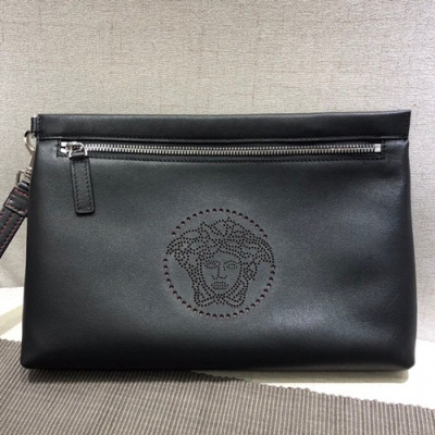 Versace Leather Clutch Bag,30CM - 베르사체 레더 남성용 클러치백 ,VERB0034,30CM,블랙
