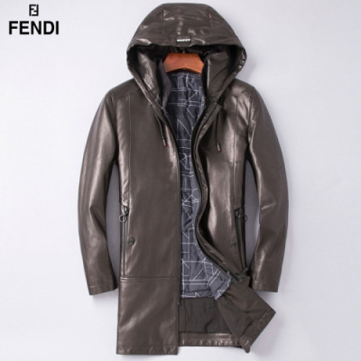 [미러급] FendiI 2018 Mens Leather Coat - 펜디 남성 레더 코트 Fen0076x.Size(M - 3XL)브라운