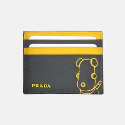 [매장판] Prada 2018 Ladies Saffiano Malia Leather Card Purse  - 프라다 여성 신상 사피아노 마리아 레더 카드지갑 Pra0378x.Size11CM 그레이