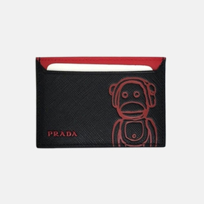 [매장판] Prada 2018 Ladies Saffiano Malia Leather Card Purse  - 프라다 여성 신상 사피아노 마리아 레더 카드지갑 Pra0380x.Size11CM 레드