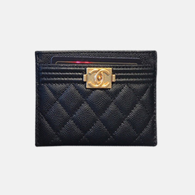 Chanel 2018 Ladies Cavier Card Purse - 샤넬 여성 신상 캐비어 카드지갑 Cnl0082x.11CM 블랙