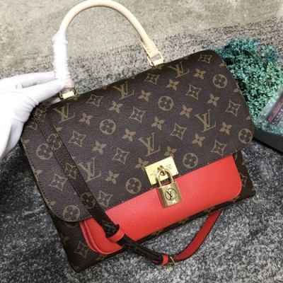 Louis Vuitton Marignan Monogram Messenger Tote Shoulder Bag,29cm - 루이비통 마리냥 모노그램 메신저 토트 숄더백 M44286,LOUB0484 ,29cm,브라운+레드