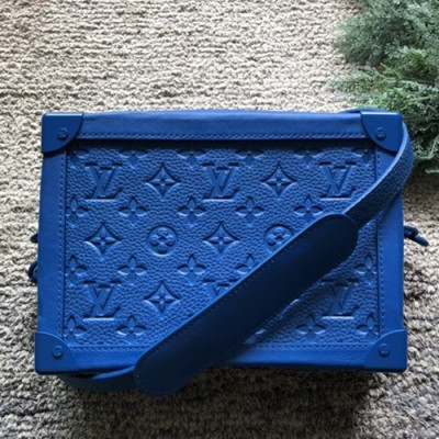 Louis Vuitton MonogramMessenger Box Shoulder Bag,25cm - 루이비통 모노그램 메신저 박스 숄더백 M44427,LOUB0546,25cm,블루