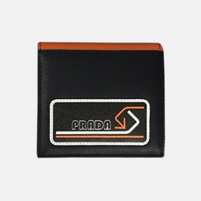 [매장판] Prada 2019 Mens Saffiano Logo Print Small Wallet 2MO004 - 프라다 사피아노 남자 로고 프린트 반지갑 Pra0396x.10CM.오렌지