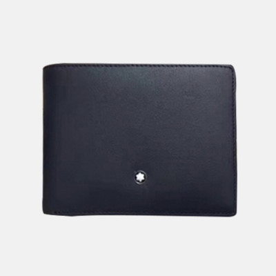 Montblanc 2018 Meistertuck Mens Logo Leather Bifold Wallet/Card Holder - 몽블랑 남성 신상 로고 레더 반지갑/카드 홀더 Mont001x.네이비