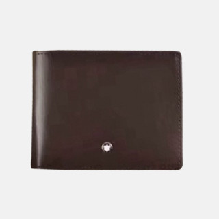Montblanc 2018 Meistertuck Mens Logo Leather Bifold Wallet/Card Holder/Long Purse - 몽블랑 남성 신상 로고 레더 반지갑/카드 홀더/장지갑 Mont0014x.브라운